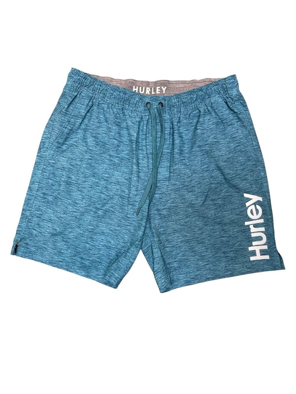Hurley Men's Teal Heather Athletic Swim Shorts